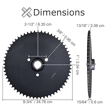 Amazon.com: AlveyTech 40/41/420 Chain 60 Tooth Sprocket with