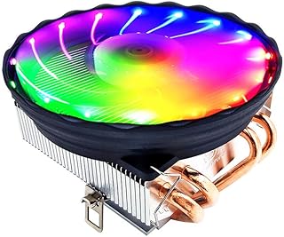 Moniss V4 CPU Cooler 4 tubos de calor de cobre 3 pinos coloridos silenciosos substituição do ventilador de resfriamento para Intel LGA 775/1150/1155/1156/1151/1366 AM2/3/4 FM1/FM2