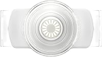 Vista 2 de PopSockets Phone Grip Slide for Phones and Cases, Sliding Phone Grip with Expanding Kickstand, Square Edges - White Clear