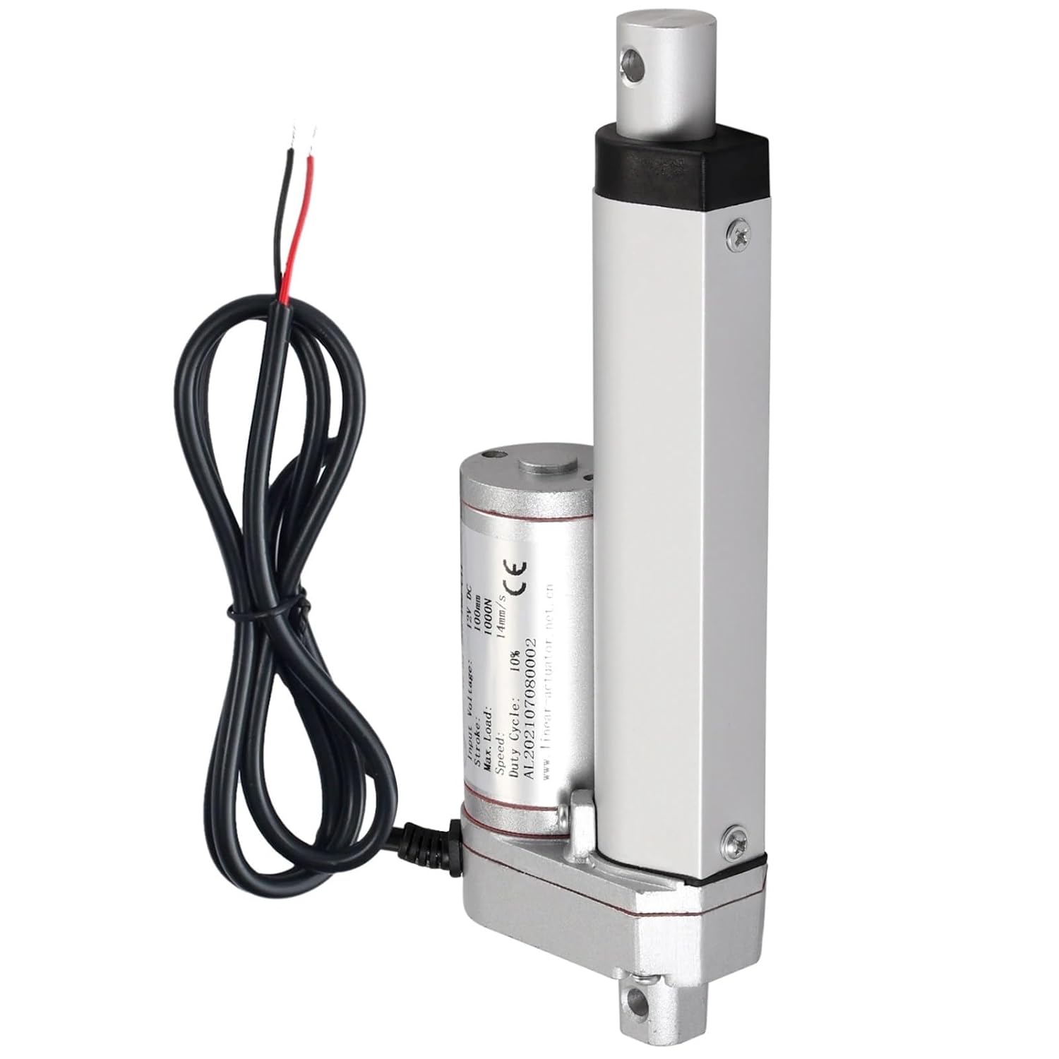 1000N DC 12V Linear Actuator Push 100kg 1000N 50mm 100mm 150mm 200mm 250mm 300mm 350mm Stroke Linear Drive Electric Motor 14mm/s(250mm Stroke)