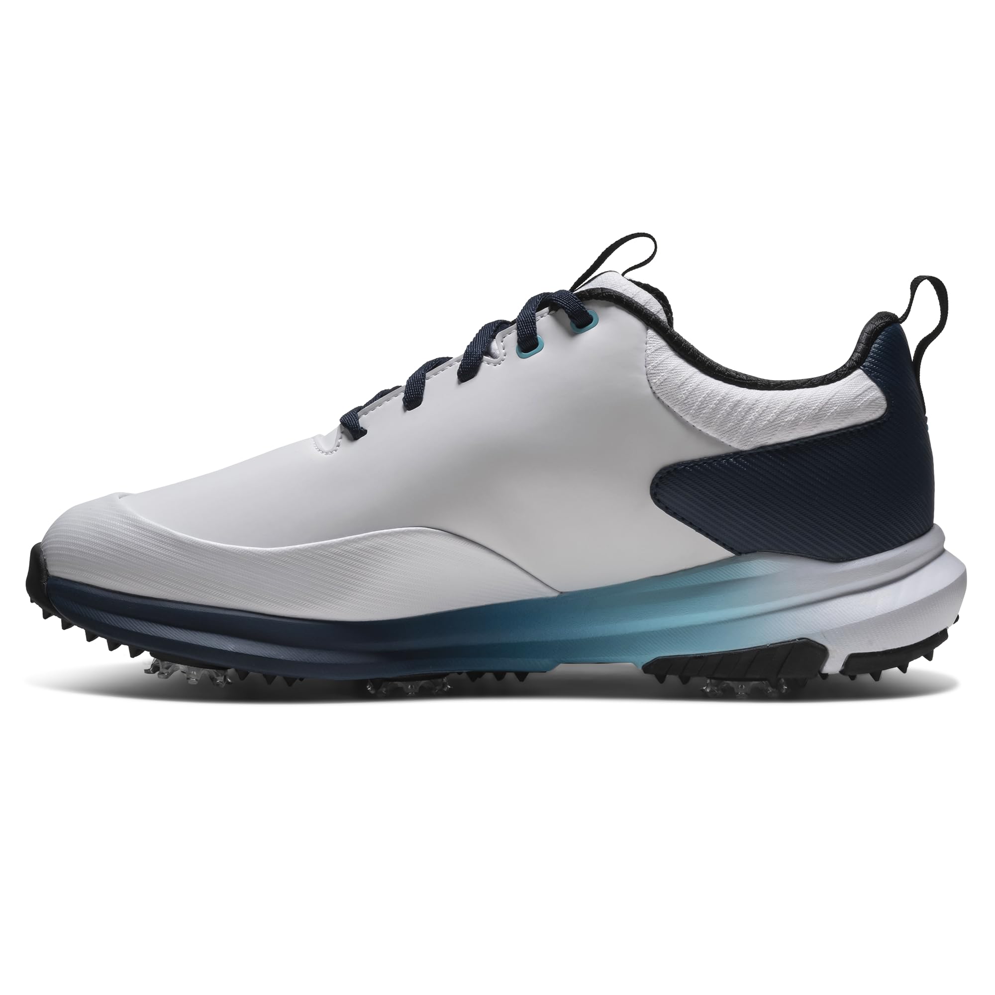 Footjoy Herren Tour Rival Golfschuh, Weiß/Marineblau/Blau, Größe M 40