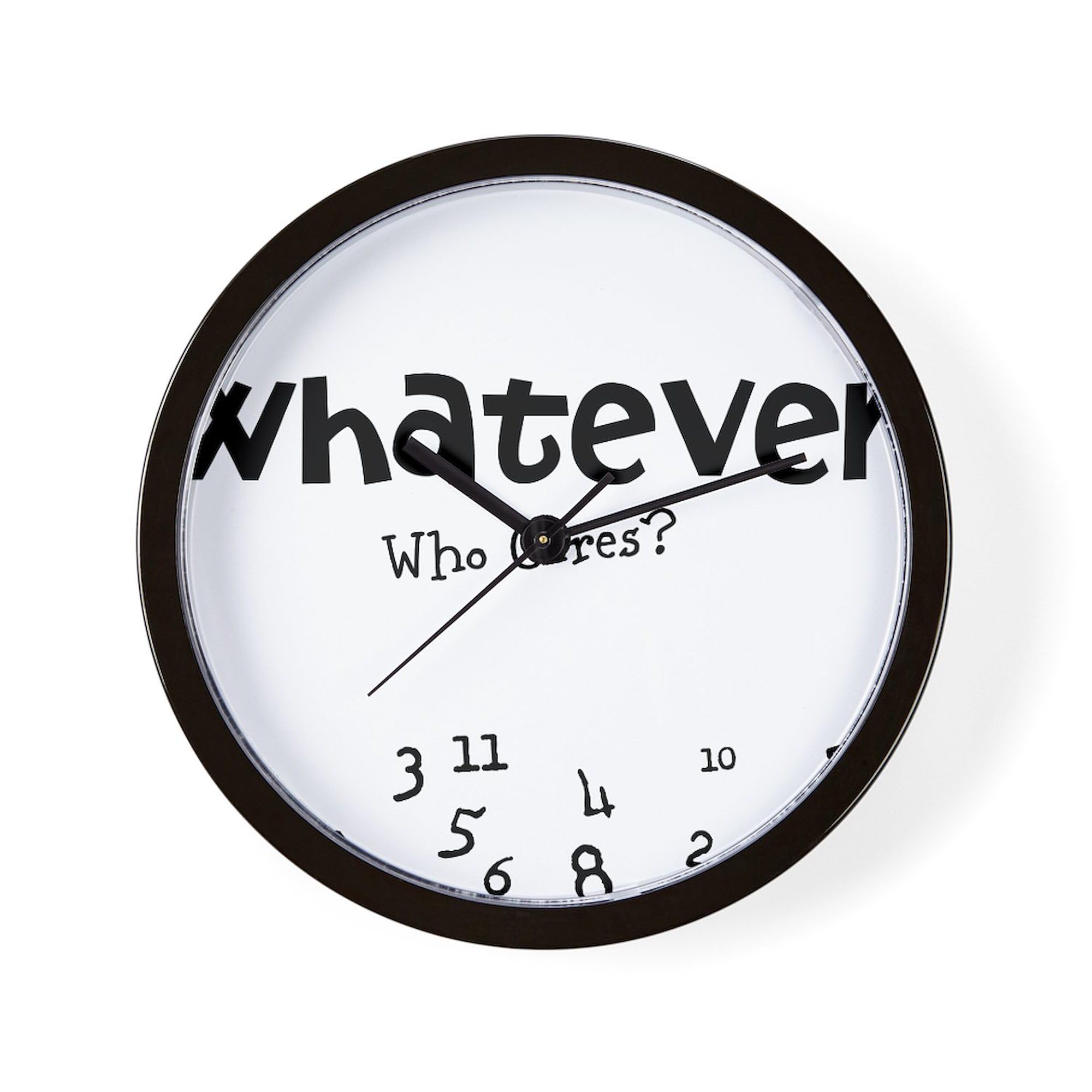 Amazon.com: CafePress Whatever. Who Cares Clock with Scrambled
