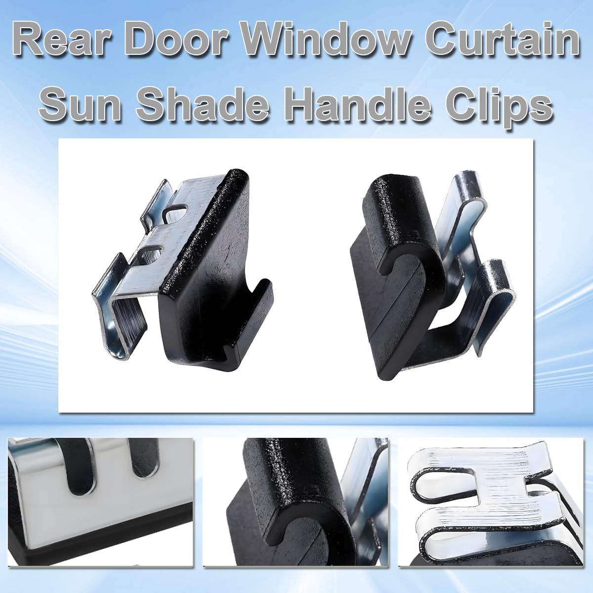 ZAMDOE 964000020R Hecktür Fenster Vorhang Sonnenschutz Griff Clips für Renault Grand Scenic III 3 MK3 Van [2009-] Sonnenschutzgriff-Clips für Hecktürfenstervorhänge Sonnenblenden-Cliphaken Ersatzteil