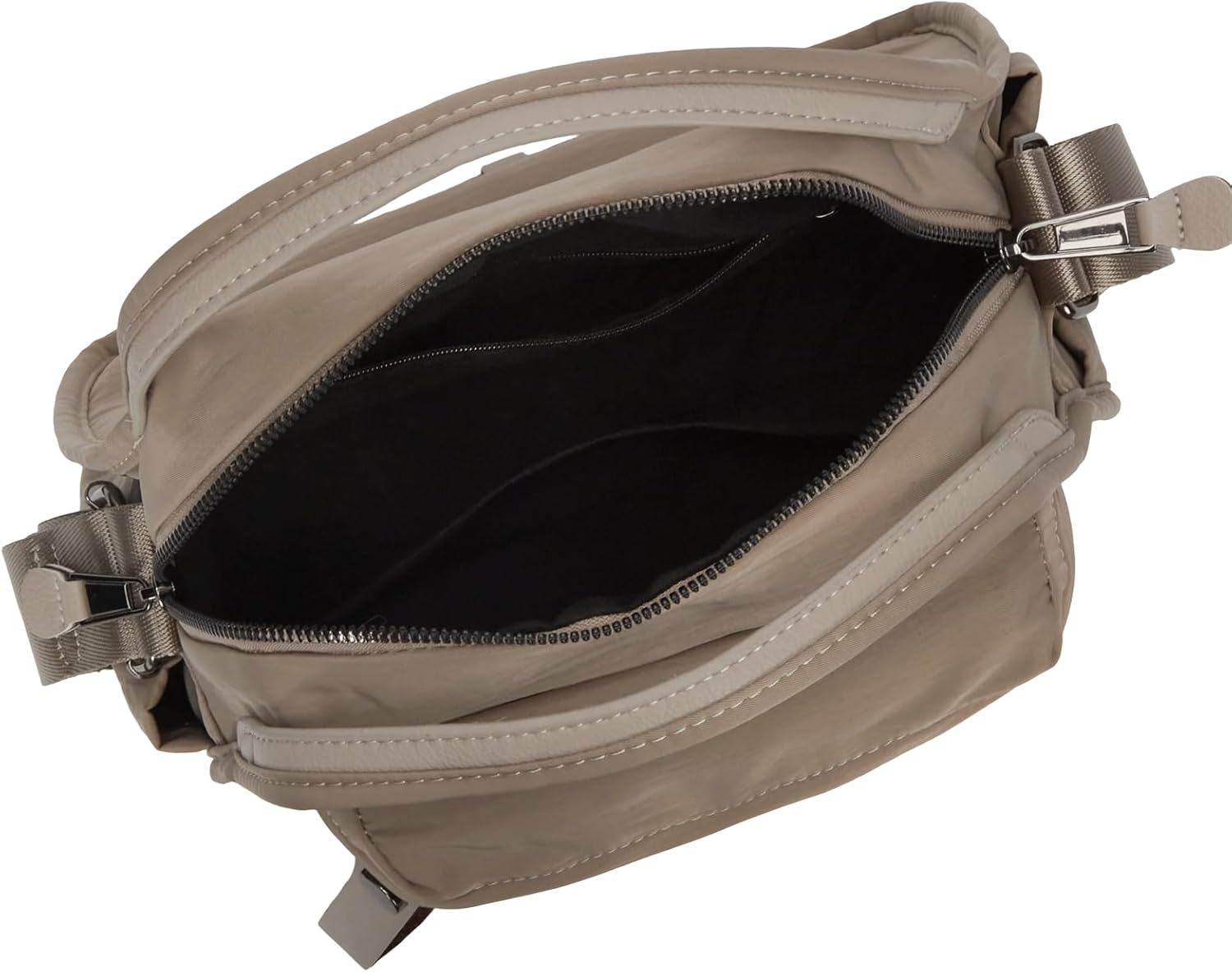 Women's Elegant Solid Color Shoulder Bag Fashionable Zipper Crossbody Bags Soft Top Handle Handbag Purse - Image 5