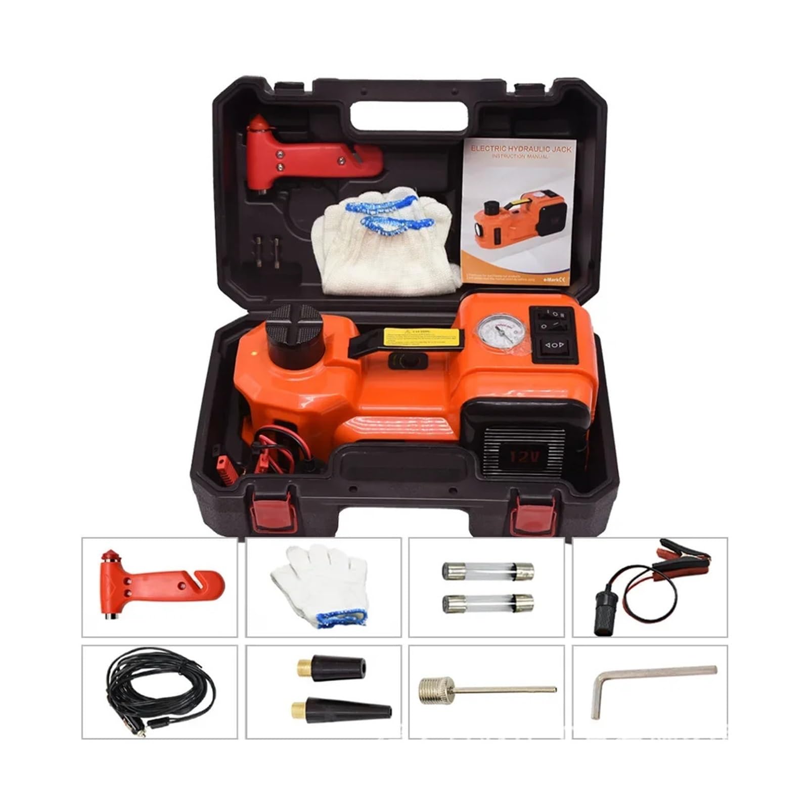 sollevatore auto Kit martinetto idraulico elettrico per auto Martinetti di sollevamento automatico da 5 tonnellate con smontaggio della ruota della pompa sollevatore