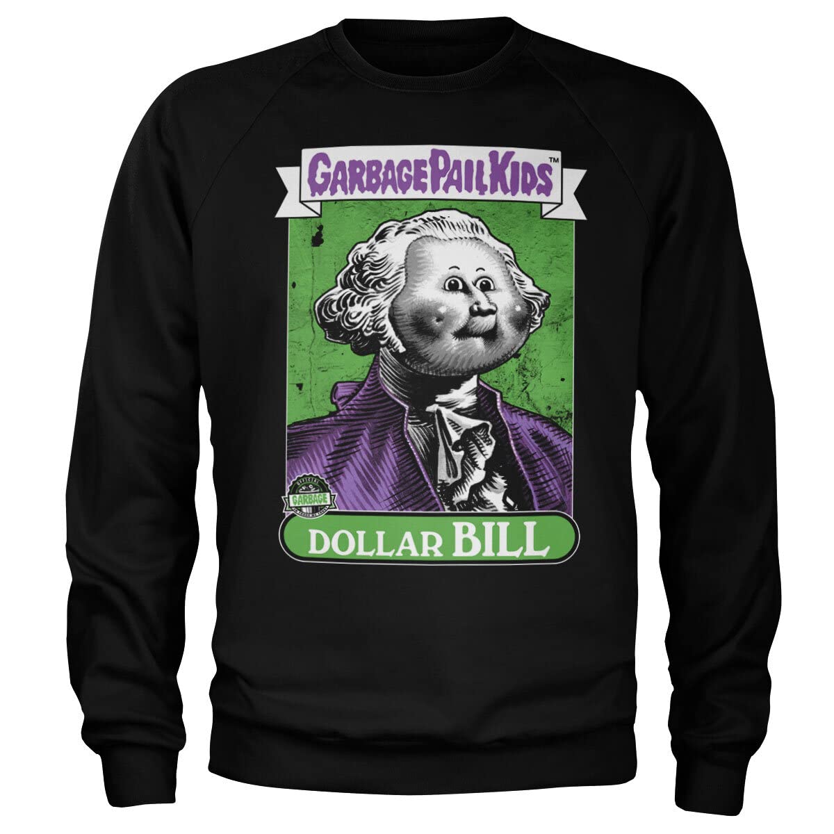 Sweat-shirt Garbage Pail Kids Dollar Bill pull col rond imprimé rétro