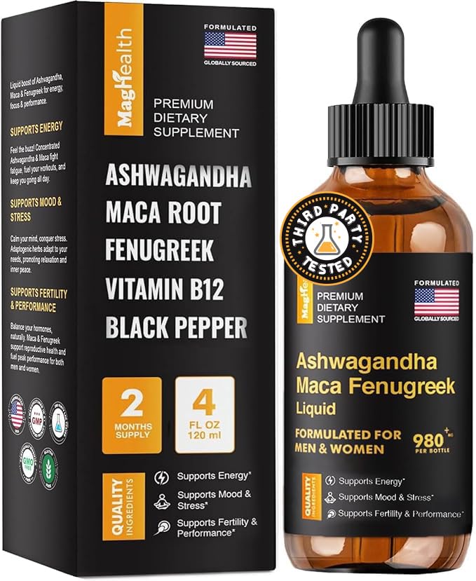 サプリメント rokka1 Amazon.com: Maca Root Liquid Drops with Ashwagandha and Fenugreek