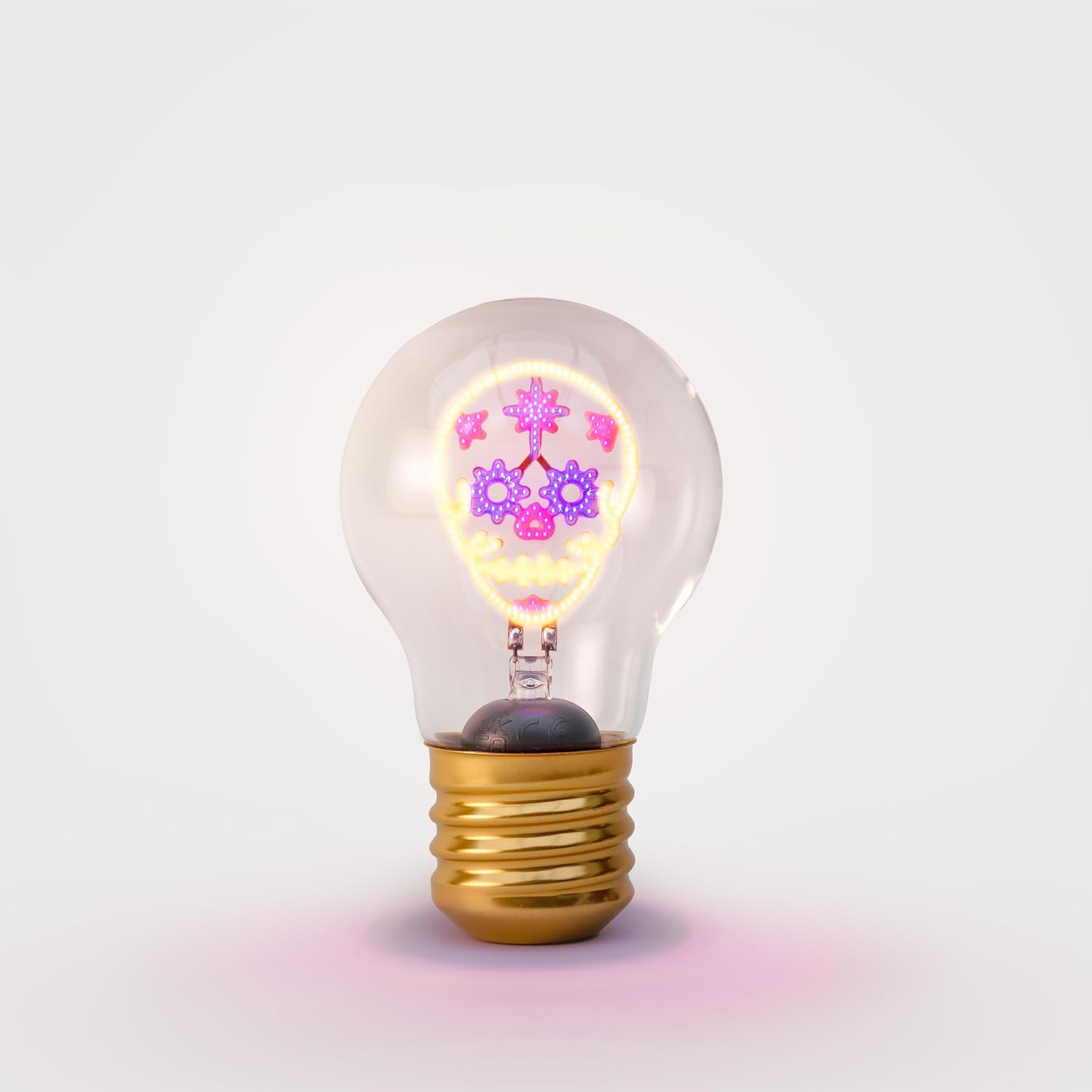Suck UK Skull Lamp | Gothic Home Decor | Skull Light Bulb | Gothic Decor | Calavera Cordless Lightbulb | Day of The Dead | Halloween Accessories | USB Rechargeable Battery | LED Neon Light Bulbs