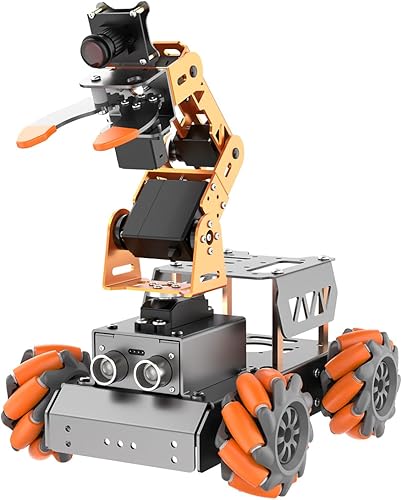 Miniatura 8 de HIWONDER Raspberry Pi 4B 4GB 5DOF AI Vision brazo robótico inteligente brazo robótico mecanum rueda chasis robot coche kit DIY robot para