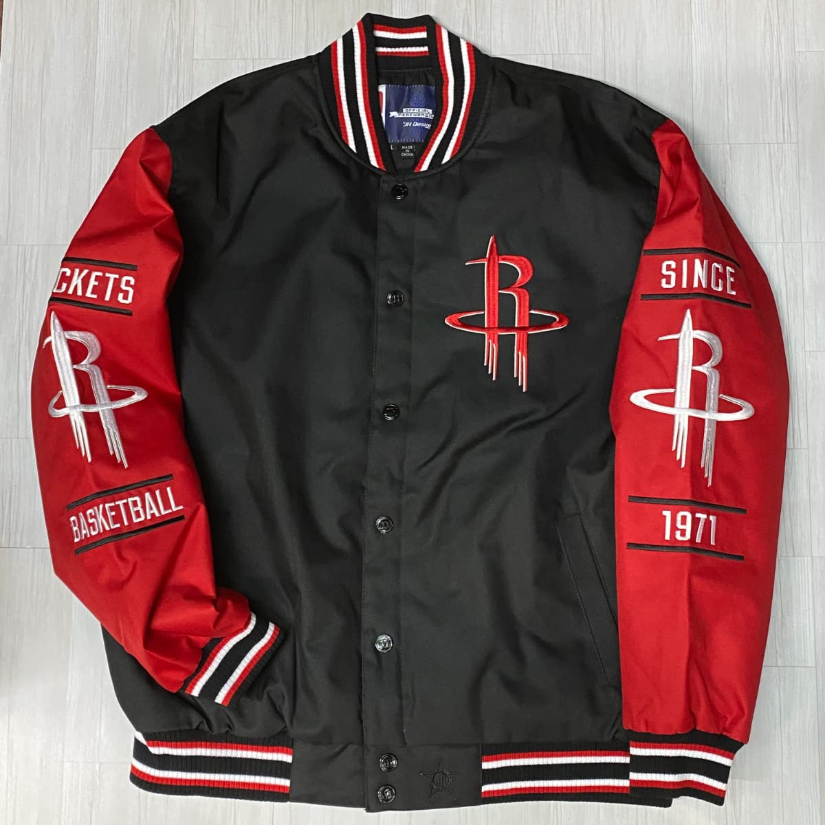 マジェスティック NBA ヒューストン ロケッツ スタジャン ジャケット