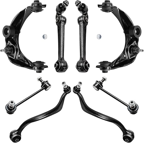Miniatura 139 de Detroit Axle - Kit de suspensión frontal de 8 piezas para Chevy Aveo Aveo5 Pontiac G3 Wave Wave5 Suzuki Swift+ 2 brazos de control inferiores con