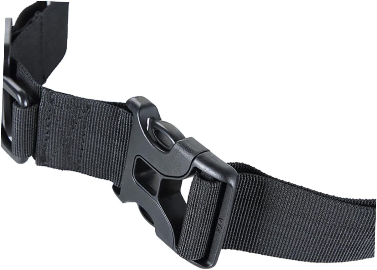 2Pcs Adjustable Fishing Waist Belt with Quick Release Buckle | Nylon Build, Tear Resistant, Black Finish, D Ring Hook and Hanging Hooks
