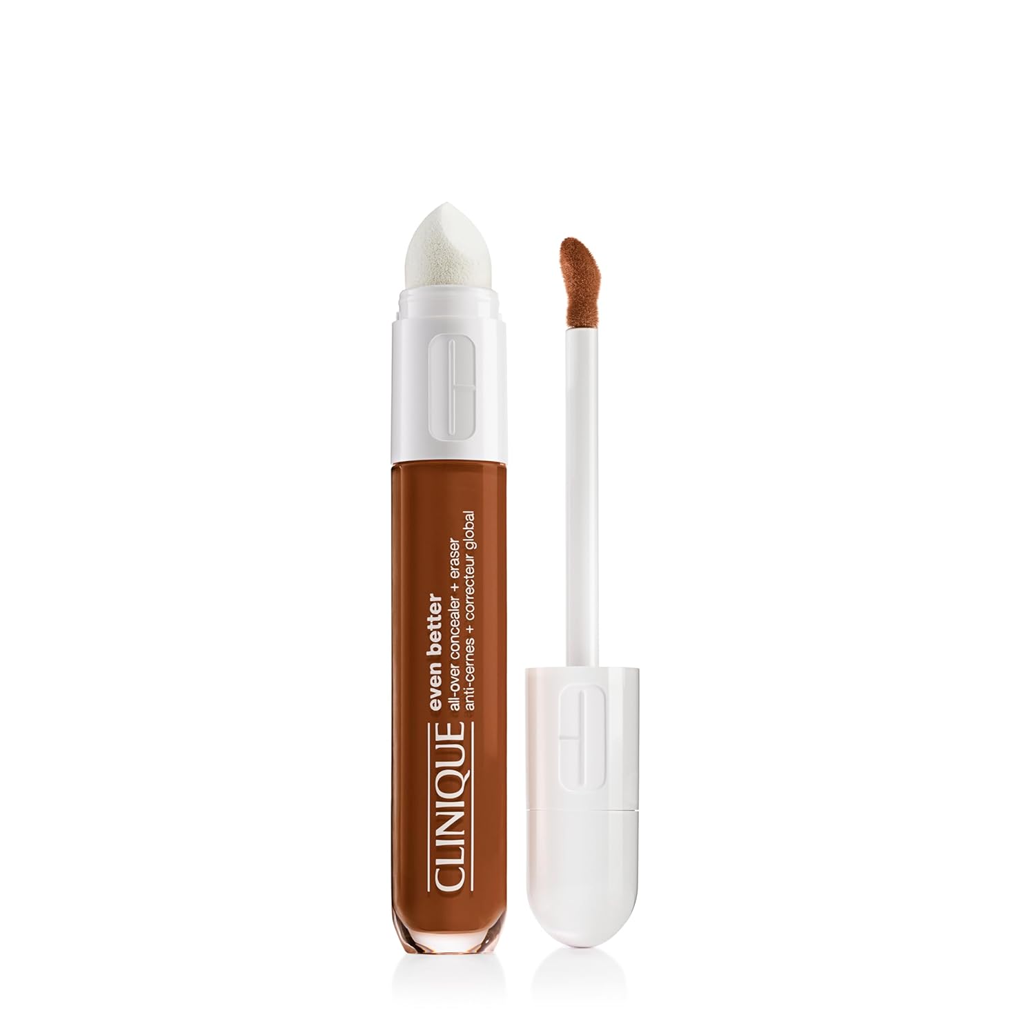 Clinique Even Better All-Over Full Coverage Concealer + Eraser Makeup For Dark Undereye Circles | With Hyaluronic Acid + Caffeine | Hydrating, Brightening + Depuffing