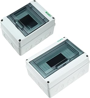 MECCANIXITY Distribution Protection Box IP65 ABS Transparent Cover for Circuit Breaker Indoor on The Wall Pack of 2