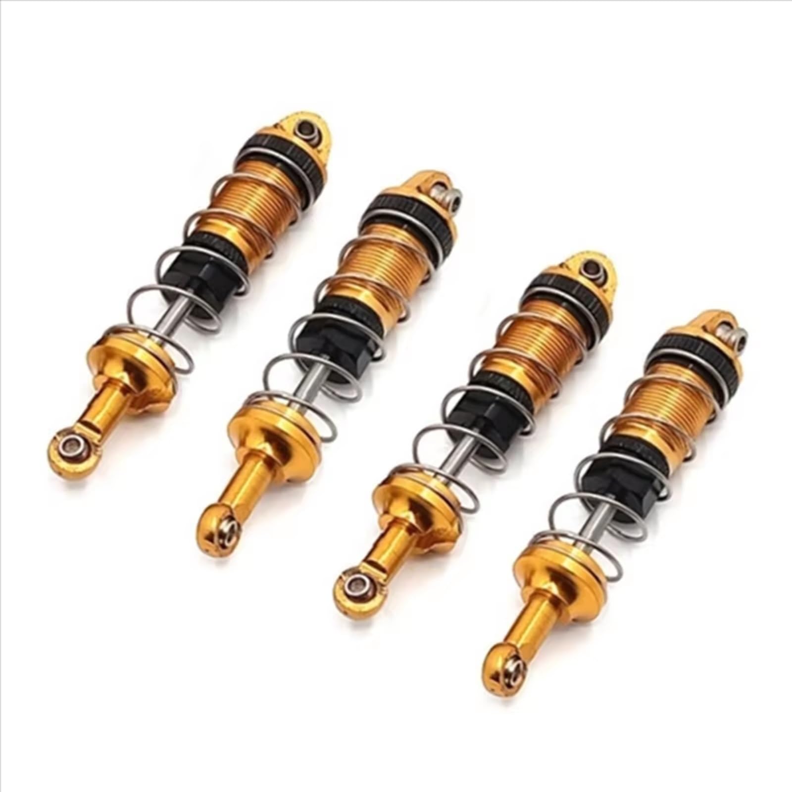 D'Amortisseur Rc pour SCY 16101 16102 16103 1/16 4 Pièces Amortisseurs en Métal RC Voiture Véhicule À Chenilles Et Accessoires Mise À Niveau Remplacement Et Utilisation(Yellow)