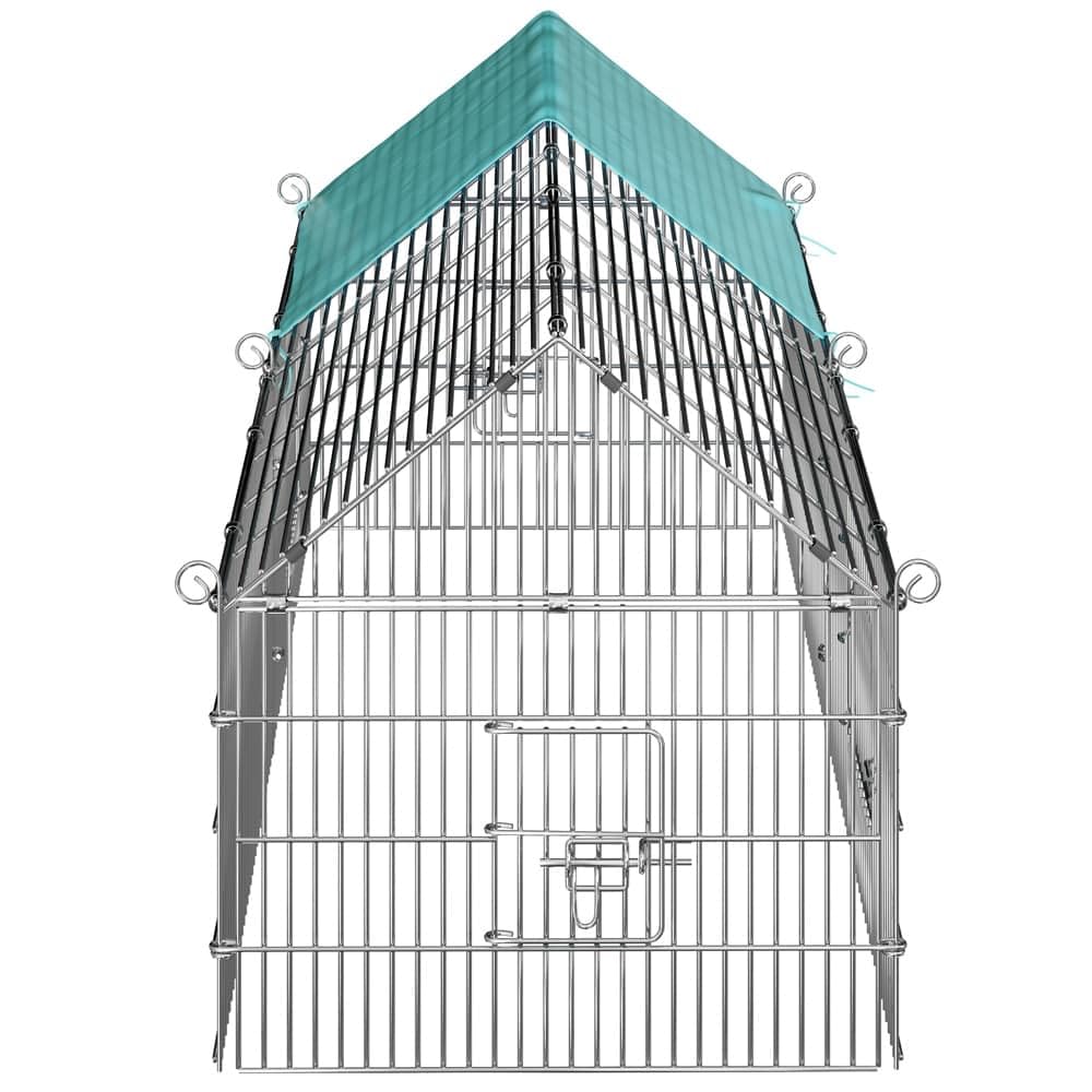 CADOCA® Recinto Conigli Esterno 180x75x75cm Conigliera con Protezione Solare Giardino Gabbia Animali Porcellini India Lepri