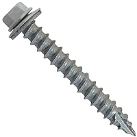 Vista 8 de Tornillos para techos de metal # 14: (250) tornillos x 2 "ABC gris Tornillo de techo de chapa de metal para techo. Tornillos de revestimiento