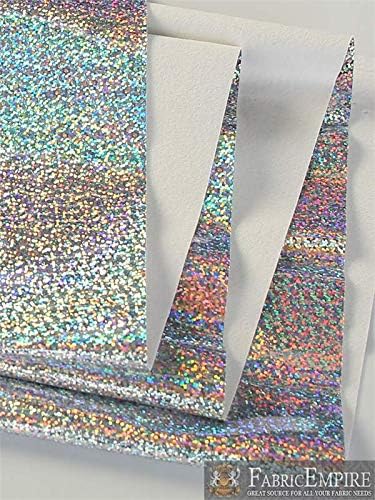 Miniatura 3 de Fabric Empire Tela brillante con holograma de vinilo plateado brillante, 54 pulgadas de ancho, vendido por The Yard