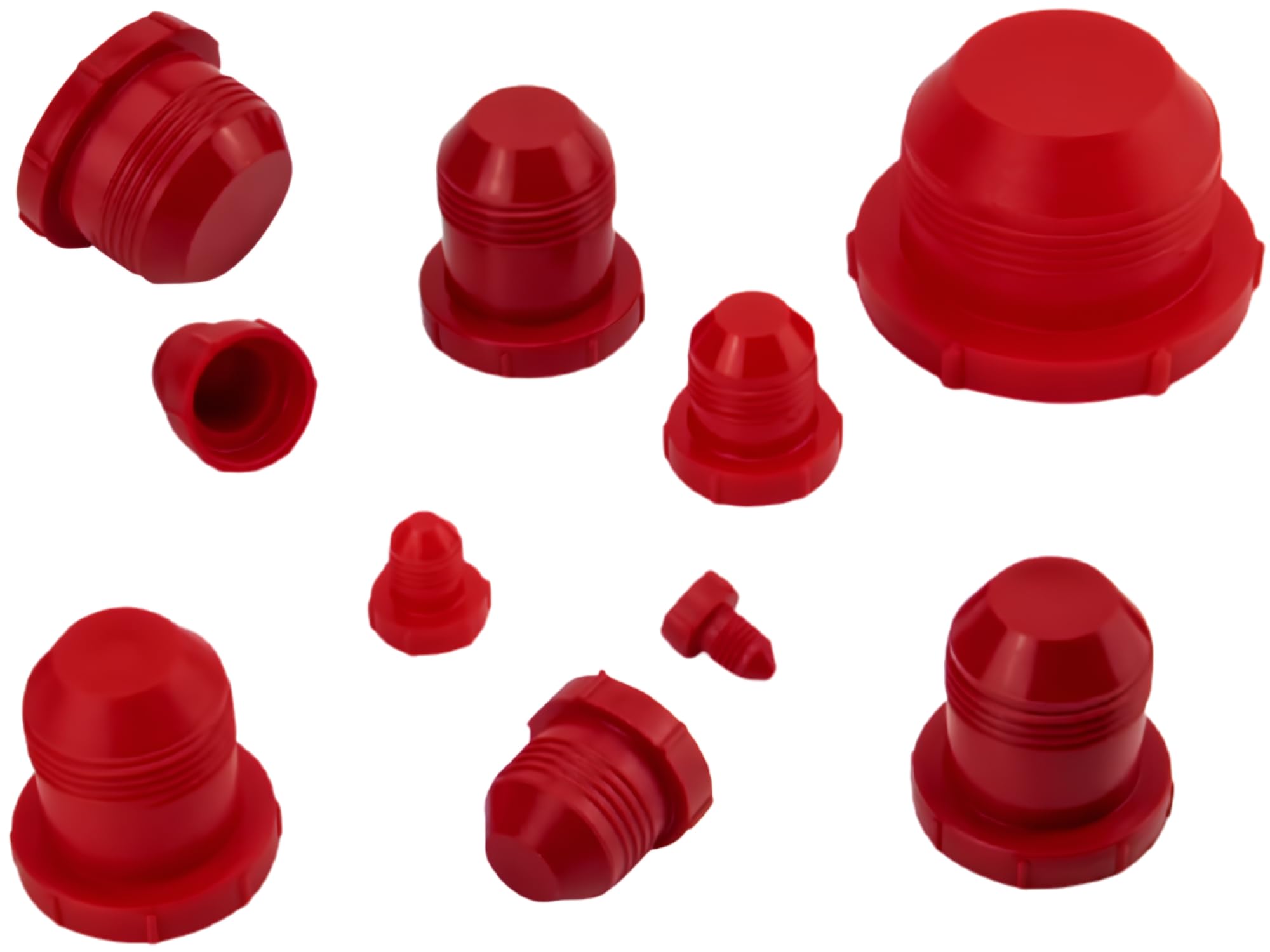 Caplugs 99192513 - Tapón roscado de plástico para accesorios JIC acampanados, PD-100, PE-HD, para rosca de 7/8-14 pulgadas, color rojo (500 unidades)