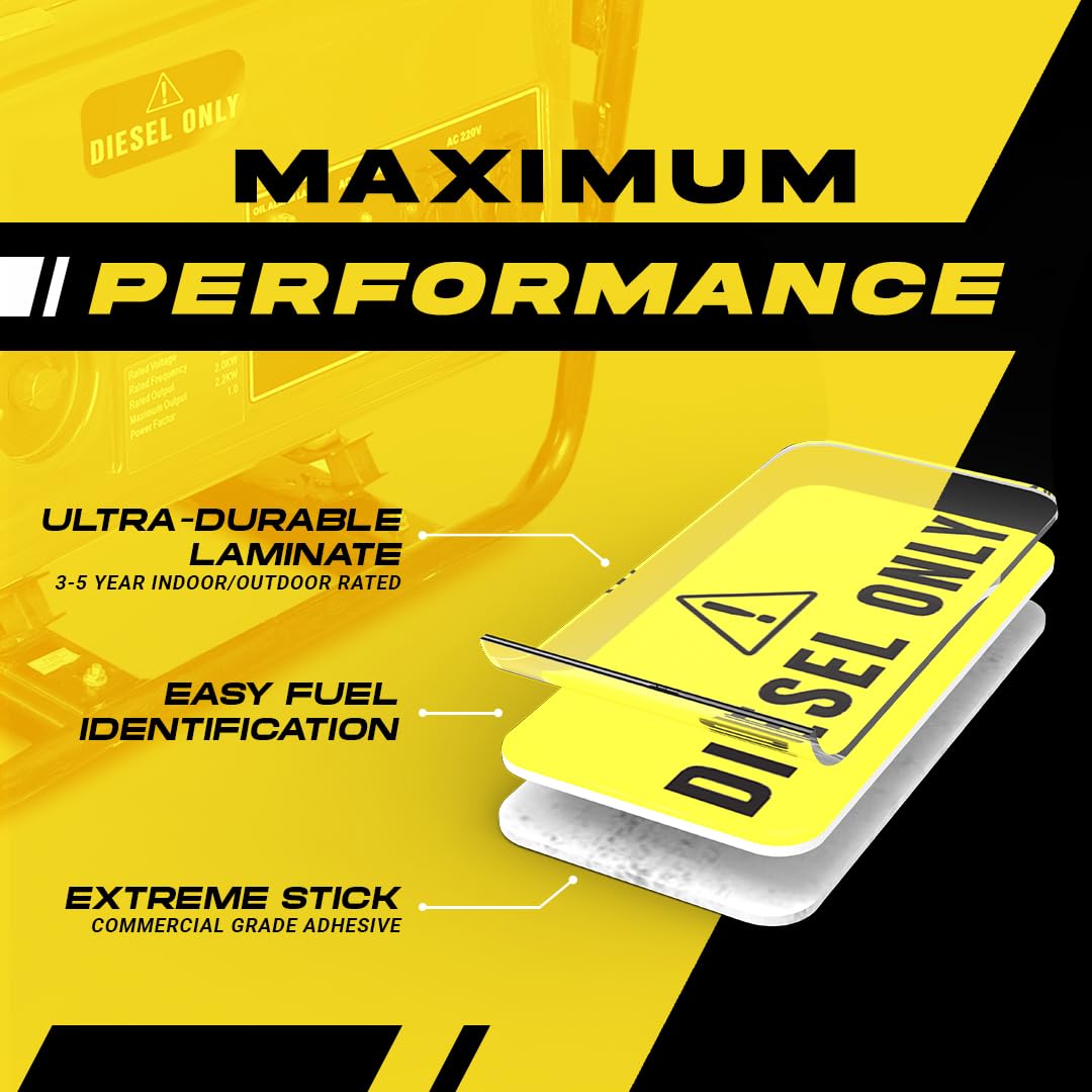 Construction Stickers Off Road Diesel Sticker, Labels For Fuel Storage ...
