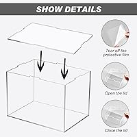 Vista 3 de Taiyin 2 piezas de mini casco, mini caja de exhibición de casco de fútbol acrílico transparente mini caja de plástico para protección de casco