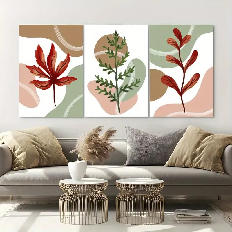 Láminas de plantas y hojas para decoración del hogar cuadros nórdicos de salón grandes 50x70cm