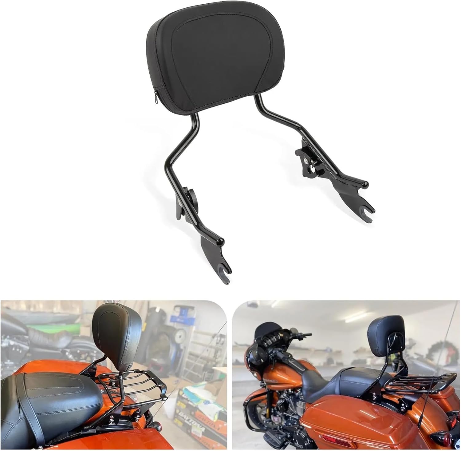 バイク用取り外し可能リアパッセンジャーシシーバーバックレスト