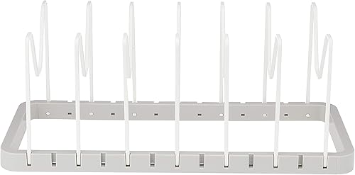 Miniatura 7 de Yamazaki 3965 - Tapa extensible para olla y soporte para sartén, color blanco, aprox. 17.7-32.3 pulgadas de ancho x 7.9 pulgadas de profundidad x