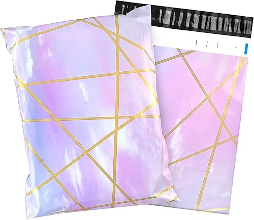 Miniatura 13 de Paquete de 100 sobres de polietileno de 10 x 13 pulgadas, bonitos sobres de polietileno para pequeñas empresas, bolsas de envío para ropa, THANK