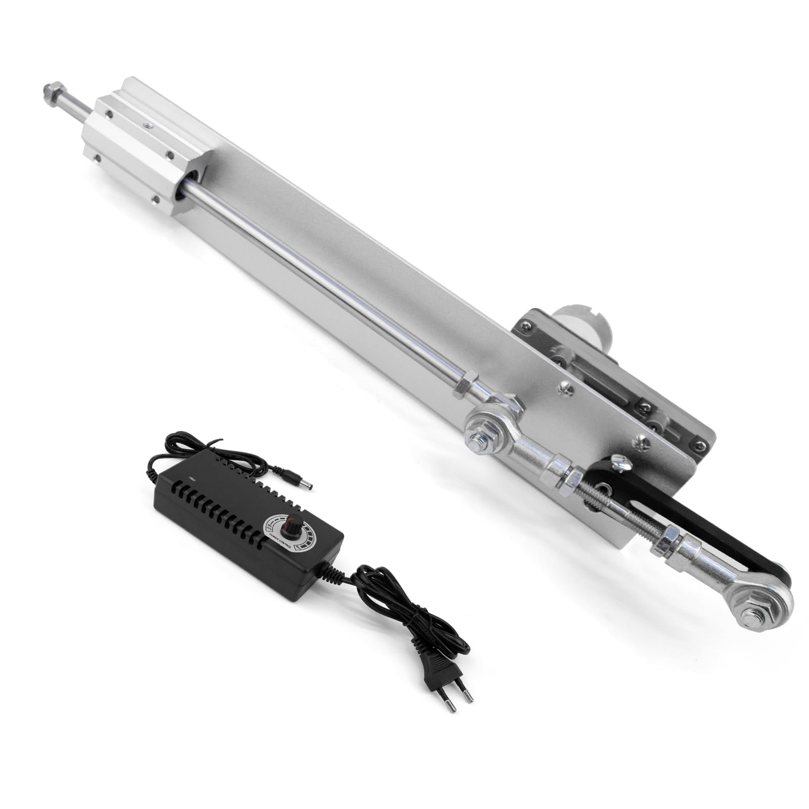 Attuatore Lineare,Attuatore Lineare a Ciclo Alternativo,Motore Telescopico Regolabile con Ingranaggio DC 24V,con Regolatore di Velocità Corsa 3-15cm