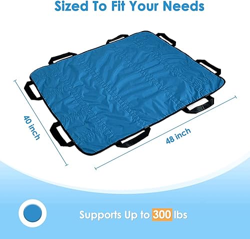 Miniatura 2 de NEPPT Tabla de transferencia de almohadilla de cama de posicionamiento, hojas de dibujo para cama de hospital con asas, dispositivo de torneado de