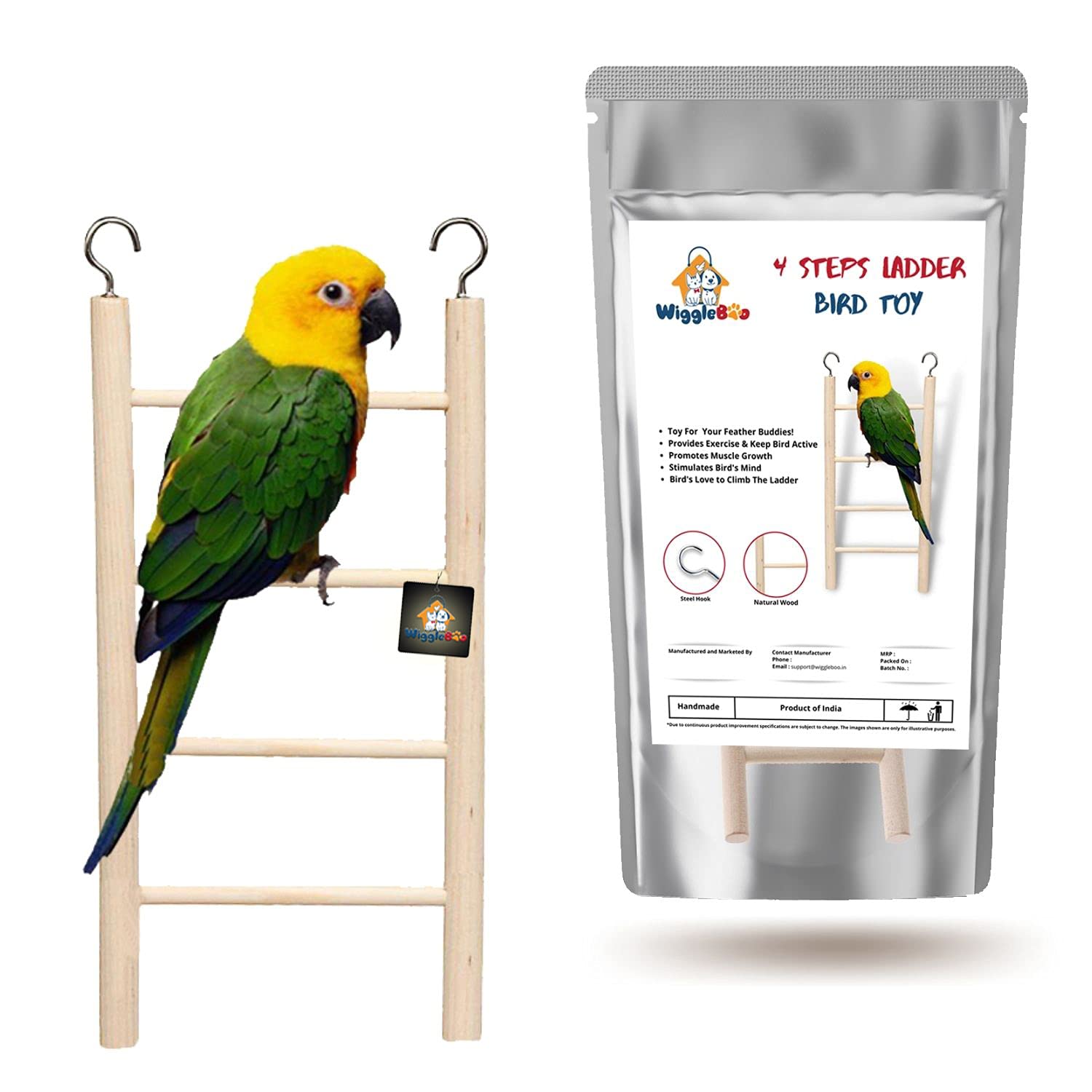 See full amazon price history chart for WiggleBoo 22cm Natural Wooden 4 Step Ladder Bird Toy | Climbing, Exercise & Fun | for Small & Medium Birds WiggleBoo 22cm Natural Wooden 4 Step Ladder Bird Toy | Climbing, Exercise & Fun | for Small & Medium Birds (B093FRTXD5) Amazon Price History, Amazon Price Tracker
