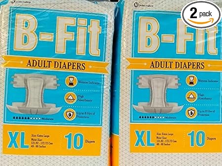B FIT Adult diapers XL pack of 2/20 pcs Sticking type 48-68