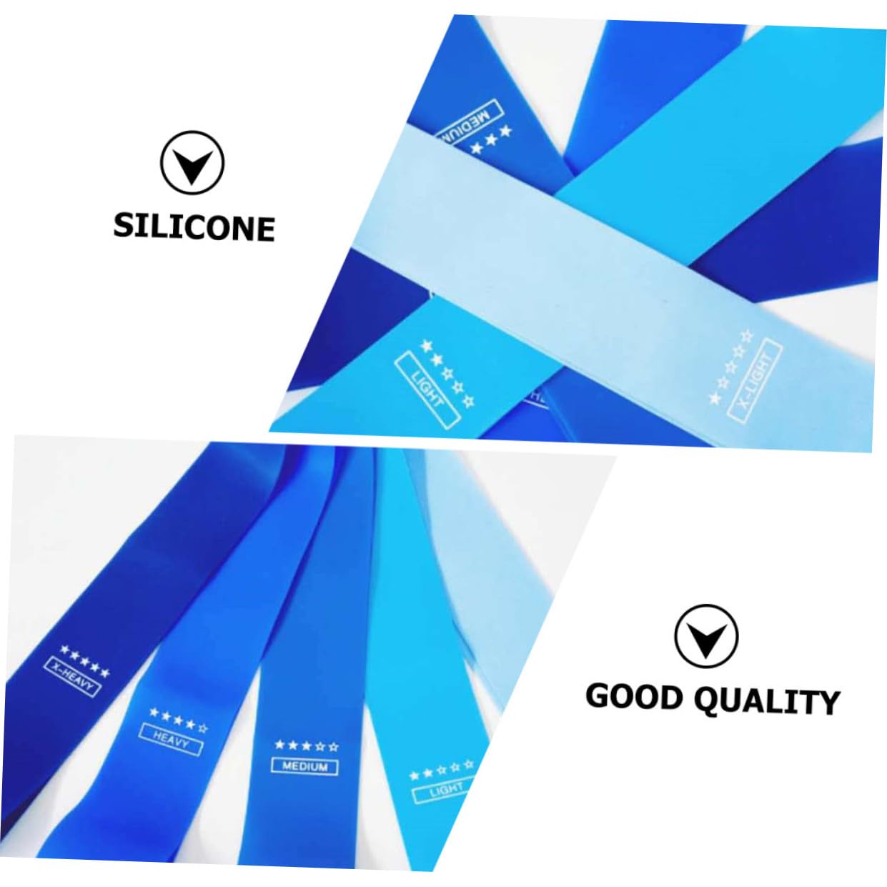 Abaodam Banda Elastica Resistenza Formazione Pilates Bande Cinghie Da Palestra Attrezzatura Palestra Gym Set Cinghia Per Esercizi Cinturino Da Allenamento Gel Di Silice Blue