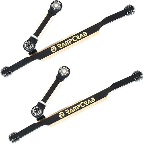 RampCrab Enlaces de dirección RC para SCX24 AX24, 2 unidades, latón de alto apriete para 124 RC Crawler SCX24 AX24 Bronco Deadbolt JLU B-17