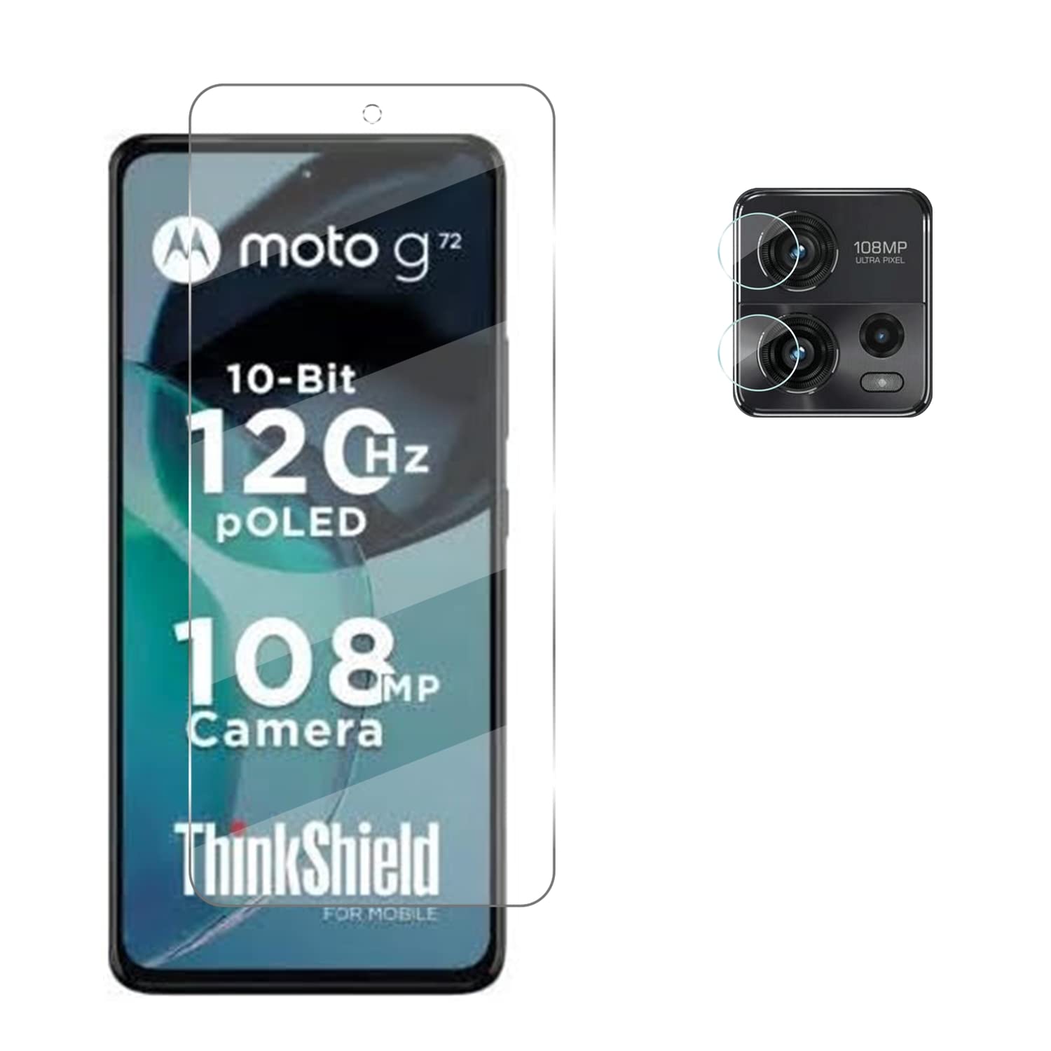 2pcs Film Hydrogel Haute Sensibilité Pour Motorola Moto G72 6.6" Protecteur D'écran Transparent
