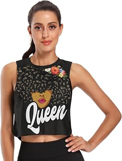 GuoChe Women Sleeveless Cropped Tank,Cool-Dry Tennis Sports Muscle Shirts S
