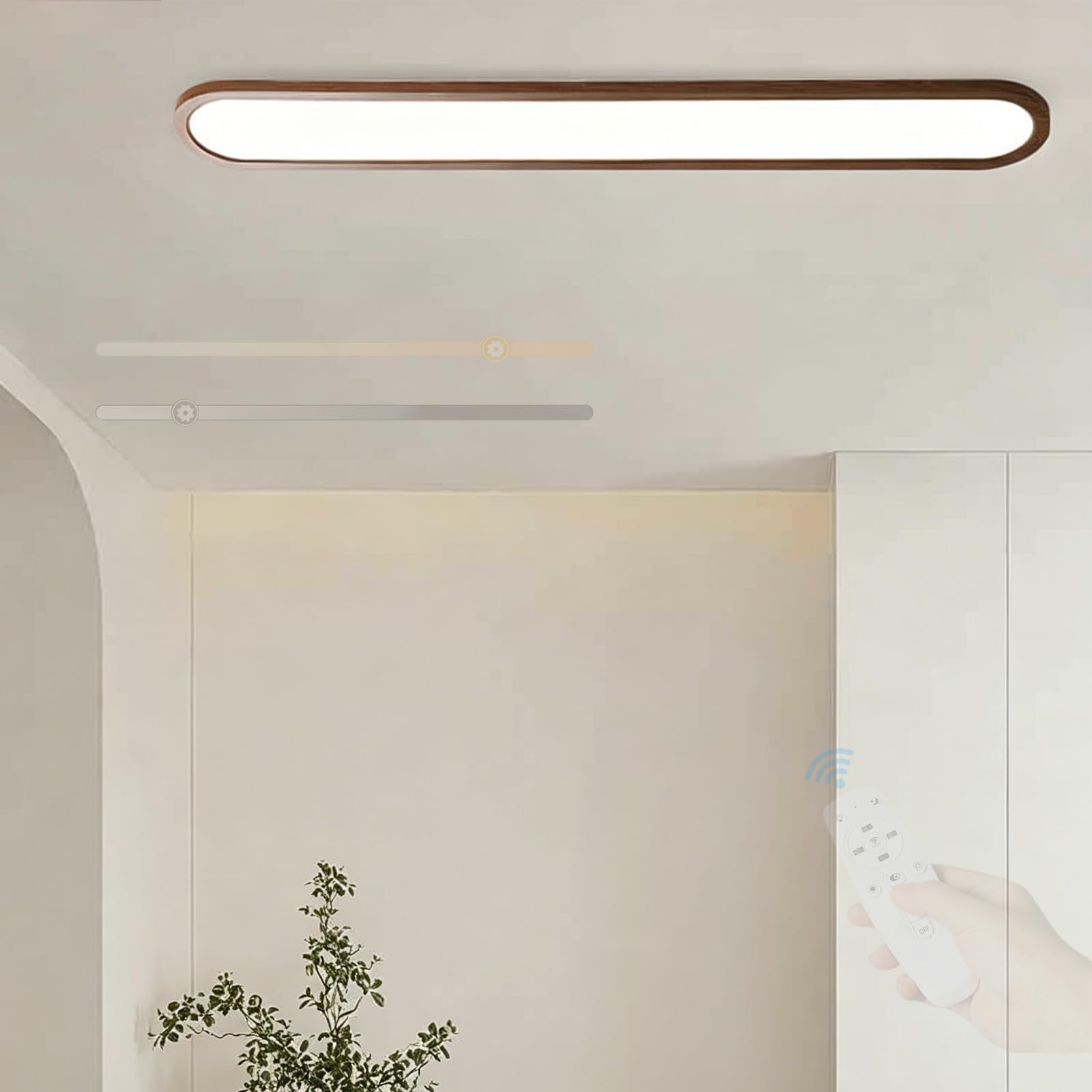 Plafonnier LED avec télécommande intensité réglable 3000K-6500K lampe de plafond - 8
