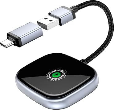 Wireless CarPlay Adapter, Wireless Car Screen Adapter for iPhone-Easily Upgrade Wired CarPlay to Unwired Connectivity, Includes USB-A to USB-C Dongle, Plug & Play for iPhone iOS 10 and Above