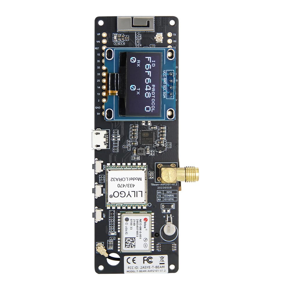 LILYGO T-Beam Meshtastic LORA32 868MHz ESP32 Carte de développement WiFi BLE CH9102F puce TTGO cartes mères Module OLED soudé