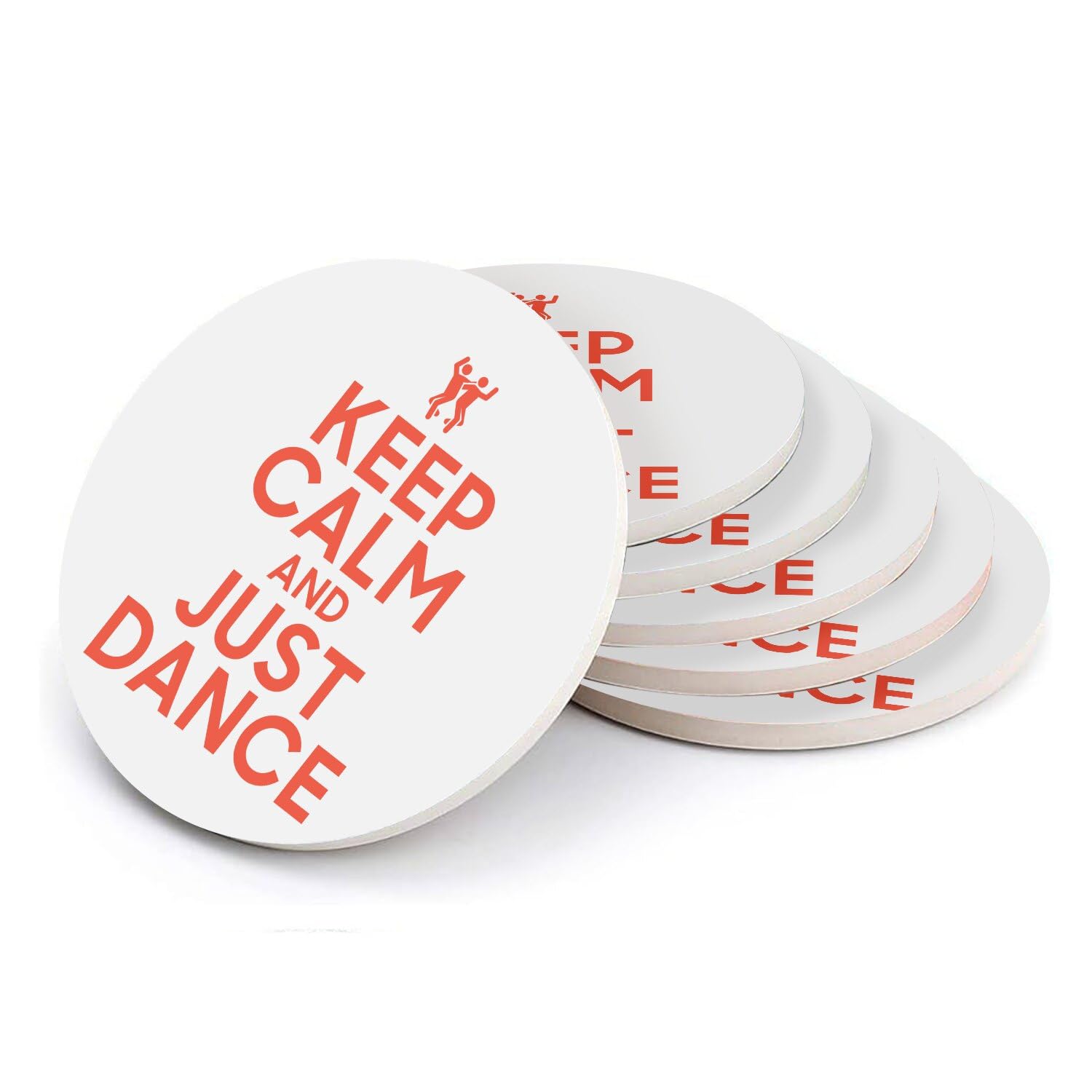 Sous verre ronds en céramique idée cadeau originale pour passionnés de danse et de parodie