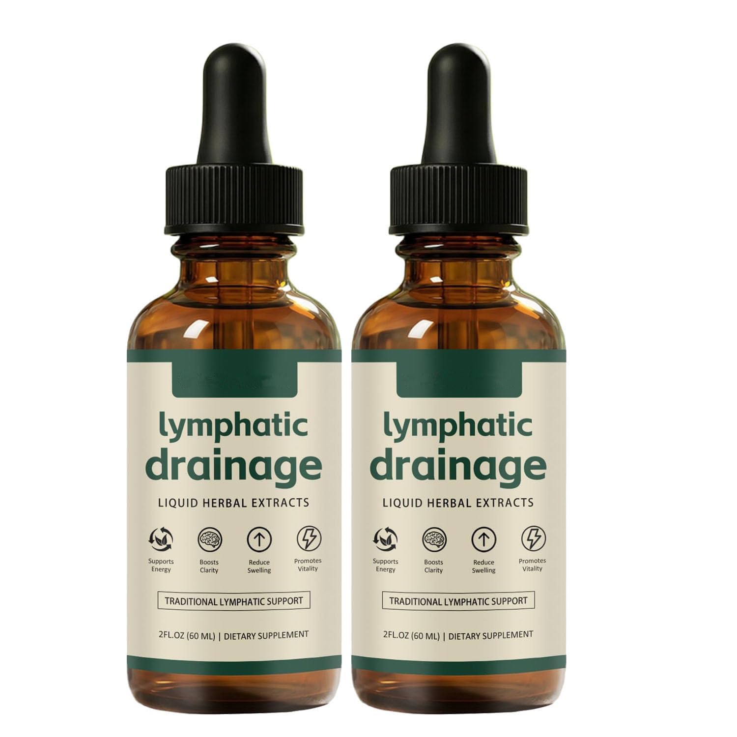 Gouttes de drainage lymphatique lymphatique, gouttes de bien-être lymphatique, soutien du système lymphatique, drainage lymphatique, mélanges naturels de plantes, rapide et efficace (2pcs)