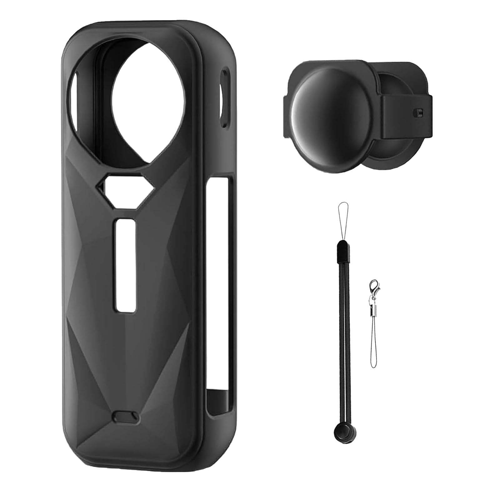 4 PCS Set Silicone Skin Cover for Action Camera，Anti-Scratch Protective Soft SiliconeCover，Insta 360 x5 Accessories Silicon Protective lense Cap Screen Protectors and Lens Guards-image-18