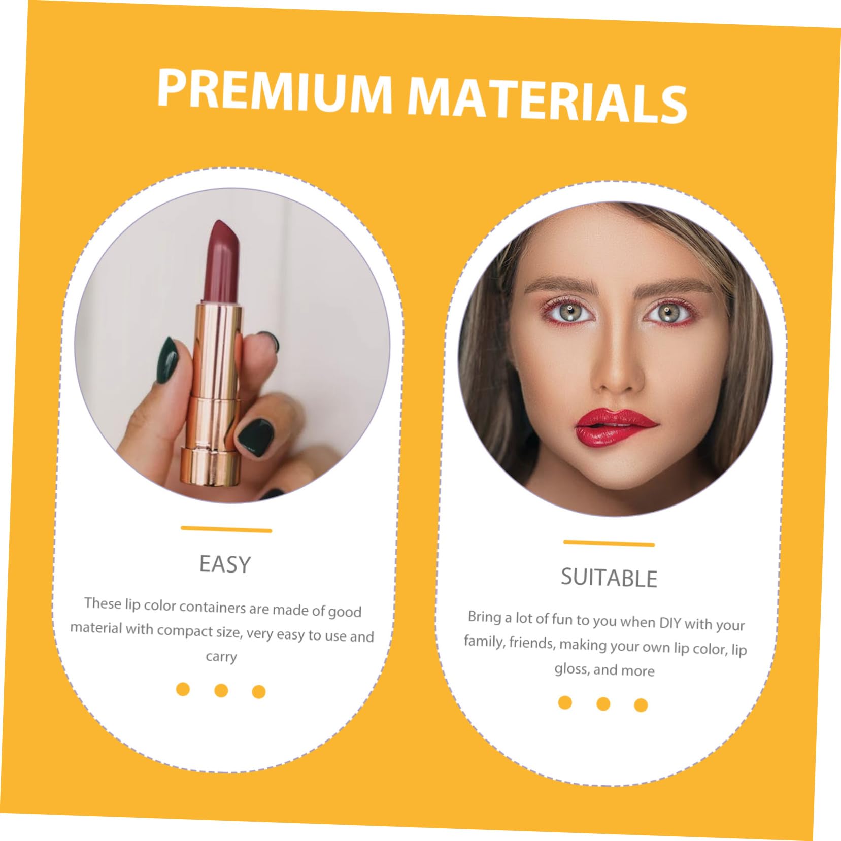 PACKOVE Tubo De Labial Vacío Diseño De Banana Para Gloss Labial Contenedores Rellenables De Cosméticos Para Para Diy 6 Piezas X 4