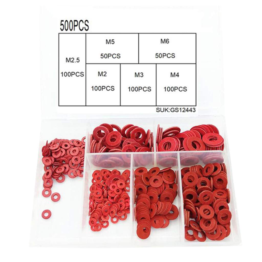ATORSE™ M2 M2.5 M3 M4 M5 M6 Red Fibre Flat Sealing Washers Insulating Washer Gasket|Business & Industrial | Fasteners & Hardware | Hardware Washers-image-39