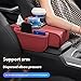 LIJXHO Universal Car Armrest Box Height Increasing Pad, Multifunctional Storage Box with Tissue Holder, Cup Holder, Ambient Light, USB Charging Port (Black)