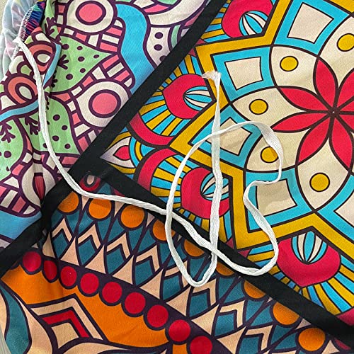 Hosima Mandala Sofa Covers For 3 Cushion Couch,Bohemian Couch Slipcover,Floral Pattern Printed Sofa Covers,Living Room Stretch Couch Covers For 3 Seater Furniture Covers #TOP7