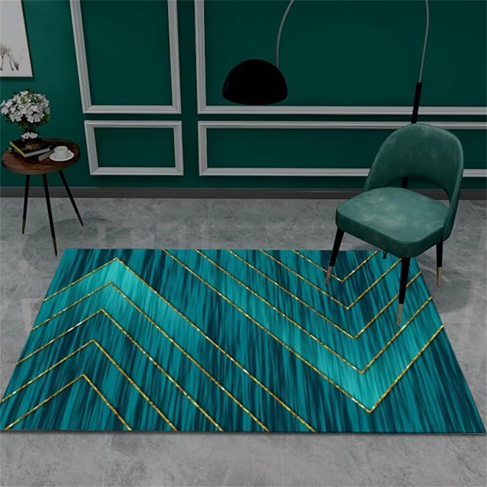 Tapis de chambre facile d'entretien vert 140x200cm pour enfant