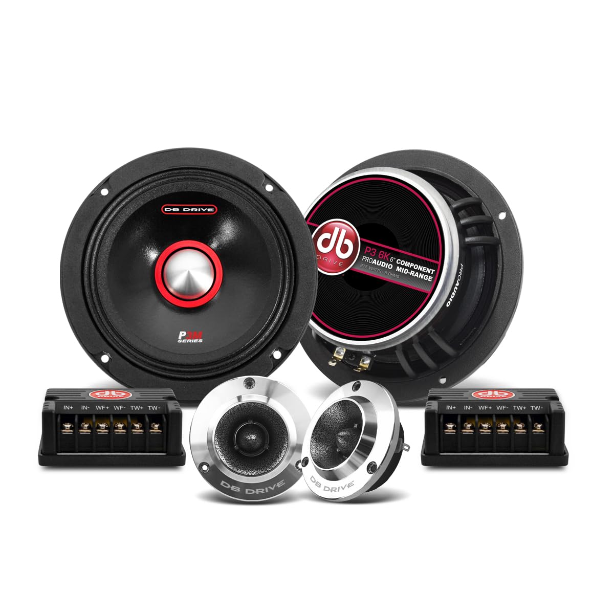 DB DRIVE6.5" Midrange Stereo 250 Watts Car Audio Component Speaker System