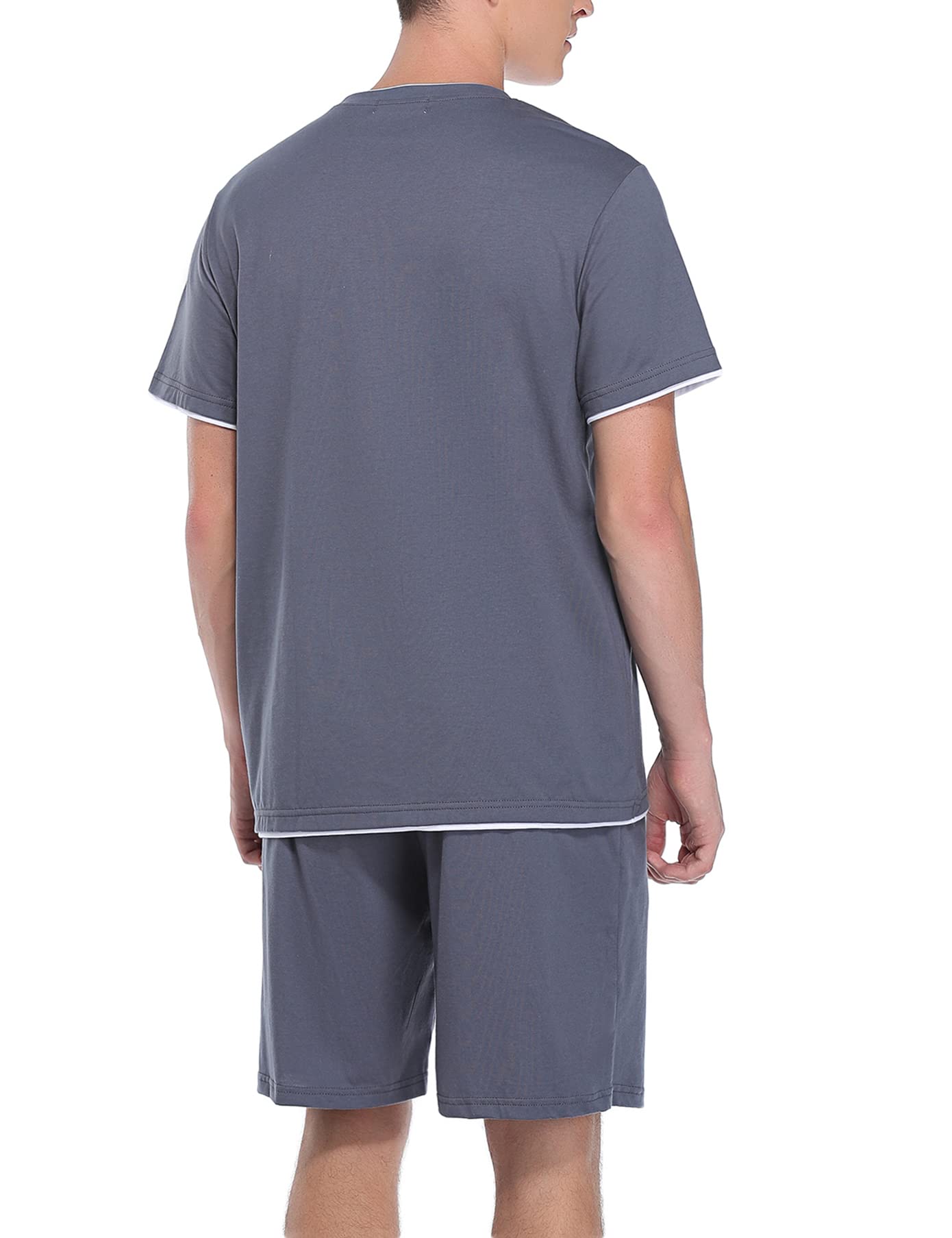 Doaraha Mens Cotton Pajamas Set Pigiami Uomo